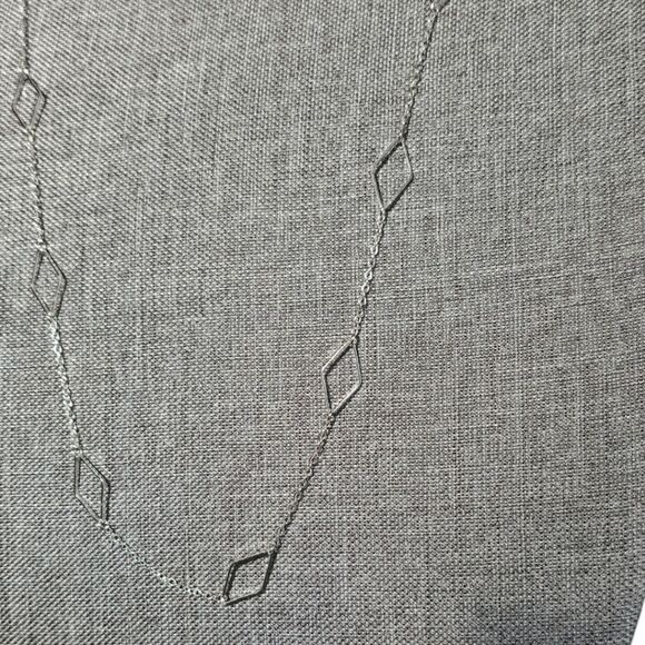 Geometric Elegance Silver Necklace (NWOT) - Picture 2 of 8